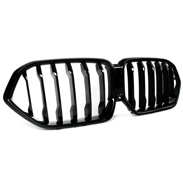Bilens forreste kofangergrill, blank sort finish, holdbart ABS-plastik,Glansende Sort