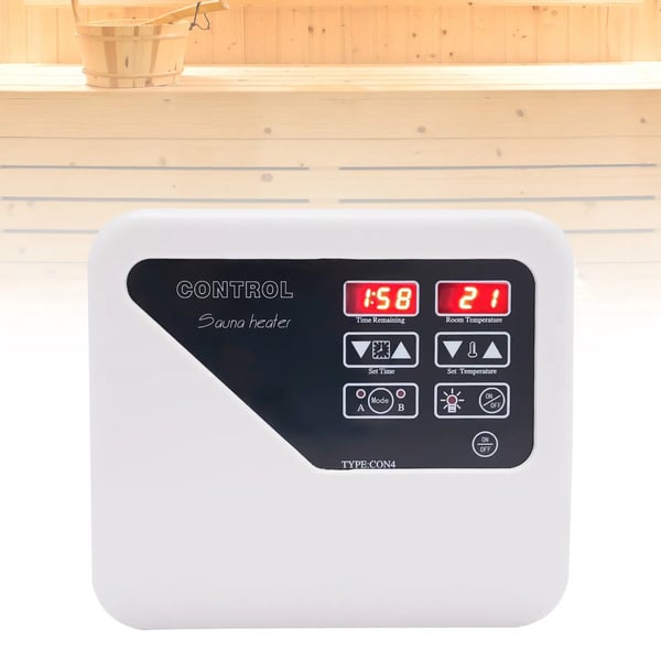 Sauna Varmer Controller, 3-9KW Udgivelses Effekt, 220V-245V Arbejdsspænding, Strøm 4.5-13.7A, Maks Lys Effekt 60W, Temperatur Interval 40-105℃