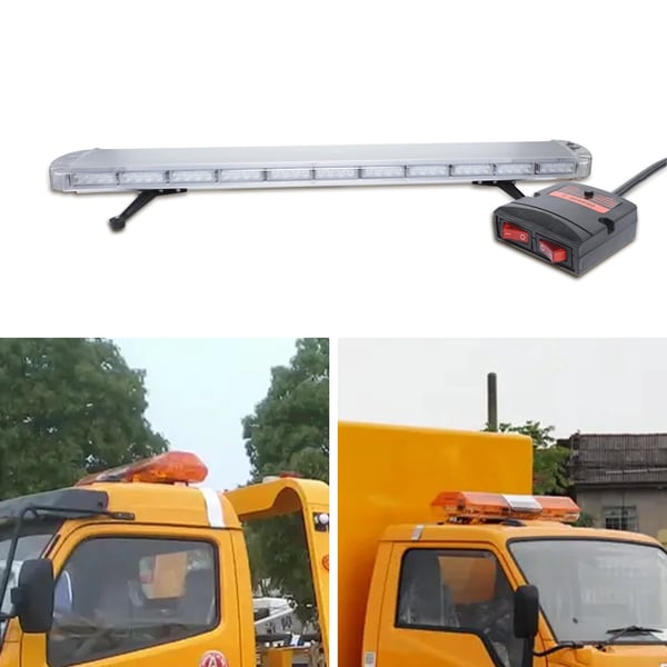 LED Strobelys, 96 LED'er, 16 Strobe-tilstande, 36W effektudgang, holdbart plastikhus, 12V DC kompatibilitet