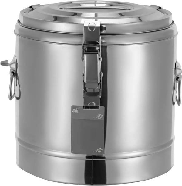Madopbevaringsbeholder, 10 liter, 304 rustfrit stål, dobbeltvægget isolering, nem at rengøre, letvægts 2 kg