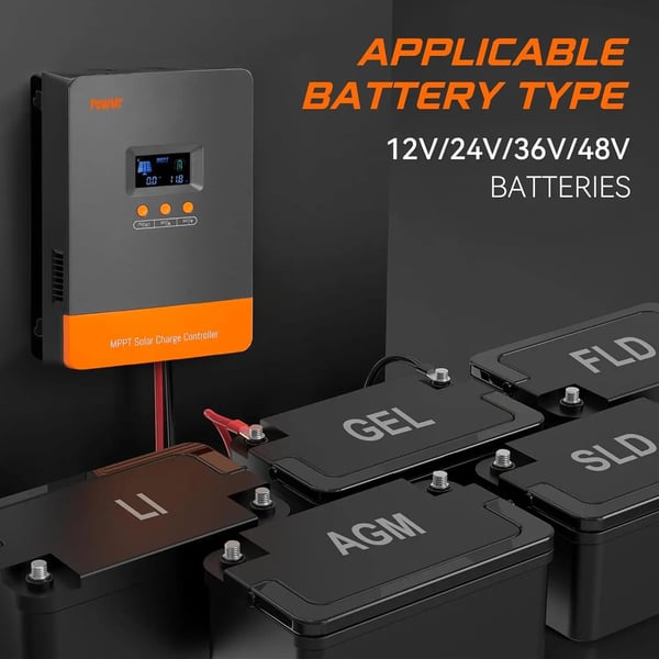 Solcellelader, MPPT-teknologi, alsidig batteristøtte,MPPT 60A ULTRA, 12V 24V 36V 48V
