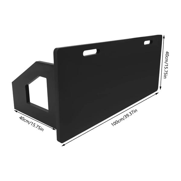 Jalkapallo rebounder-lauta, Materiaali: HDPE ja rauta, Mitat: 100 x 40 x 40 cm, Paino: 13 kg, Asennustyyppi: Itsestään seisova, Väri: Musta