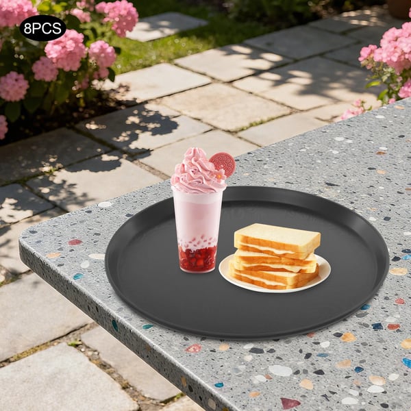 Serveringsbricka, Slitstark Konstruktion, Elegant Design, svart