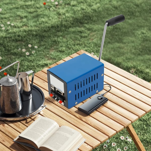 Handvevsgenerator, Nödkraftkälla, Lätt och Bärbar,Blå