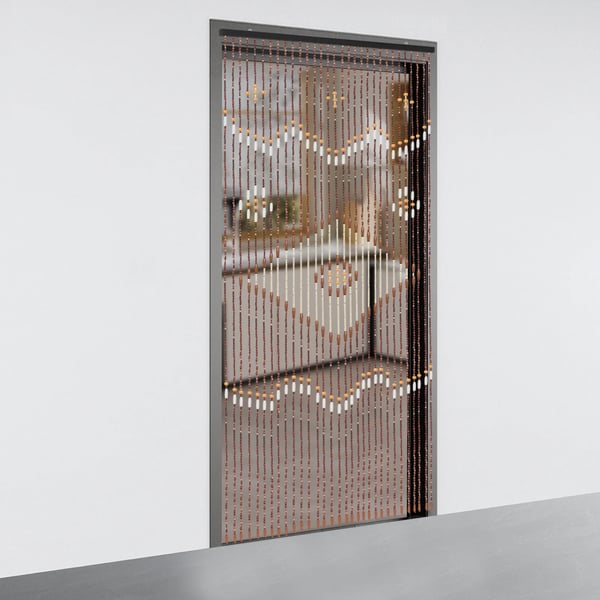 Dørgardin, Boheme Stil, Nem Installation,MULTI, 2 X 0.9M, Øje Top