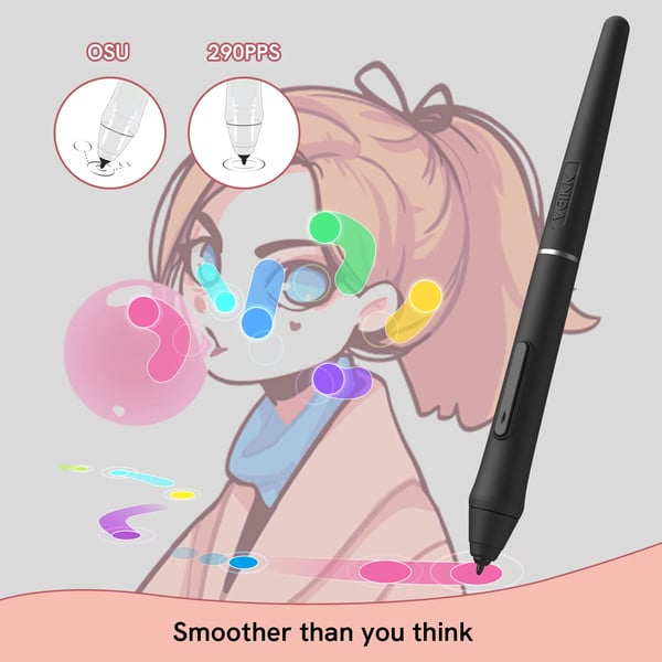 Grafiktablet, 8192 trykniveauer, tilpasselige genveje,DIGIT TEGN TAVLE