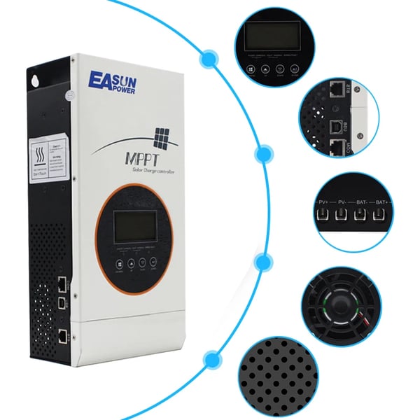 Solcelleladekontrol, 80A MPPT-teknologi, intelligente beskyttelsesfunktioner,ICharger-MPPT-4880
