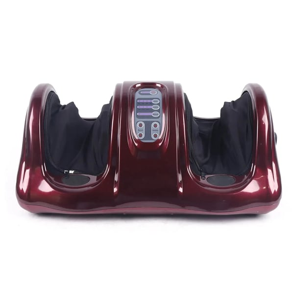 Shiatsu fod- og lægmassager, 3 hastighedsindstillinger, fjernbetjening, håndvaskbar foring,Rød