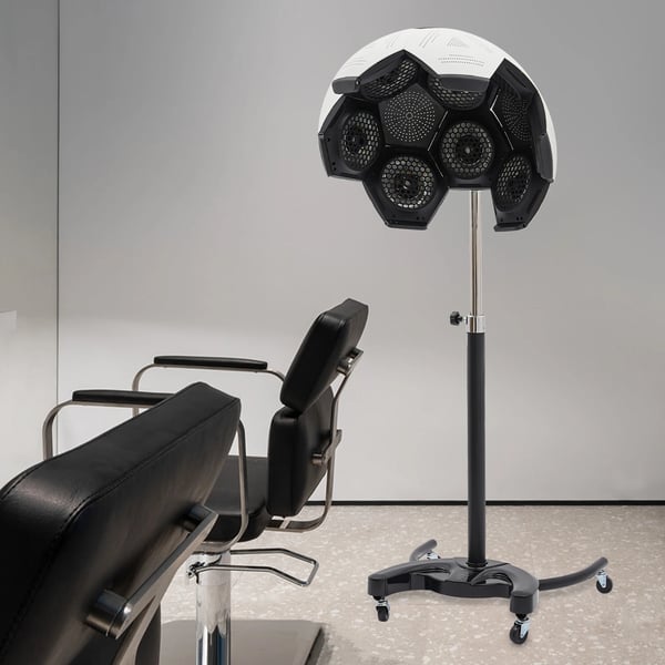 Hårbehandlingsmaskine, Højdejusterbar, 1200W Effekt,Hvid