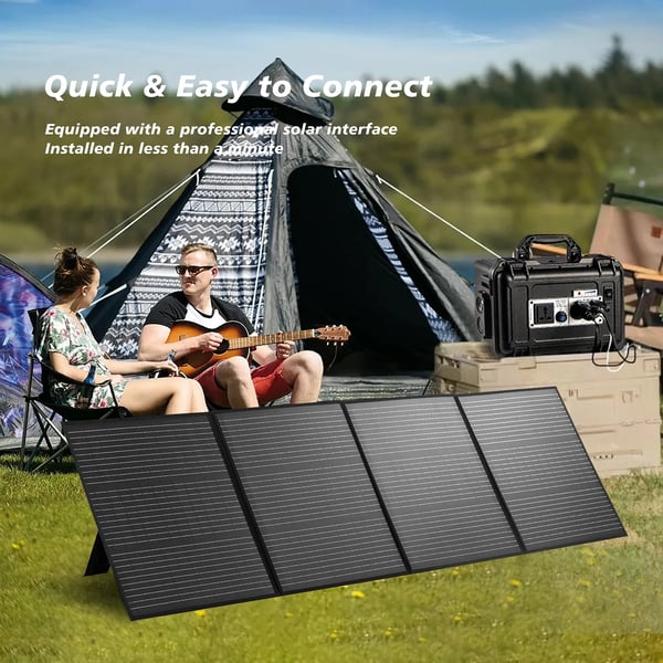 Solpanel, 24% Effektivitet, Bærbar og Sammenklappelig Design,220W solpanel