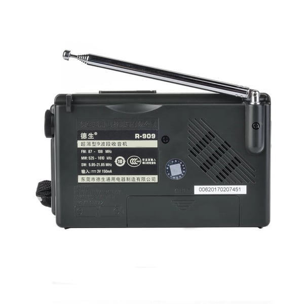 Radio, bærbar, 9 bånd,R909