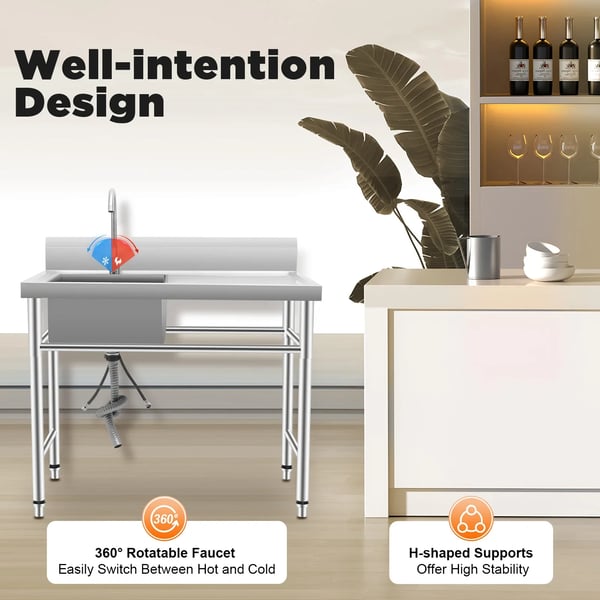 Diskho, Fristående Design, Rostfritt Stål Konstruktion,Silver
