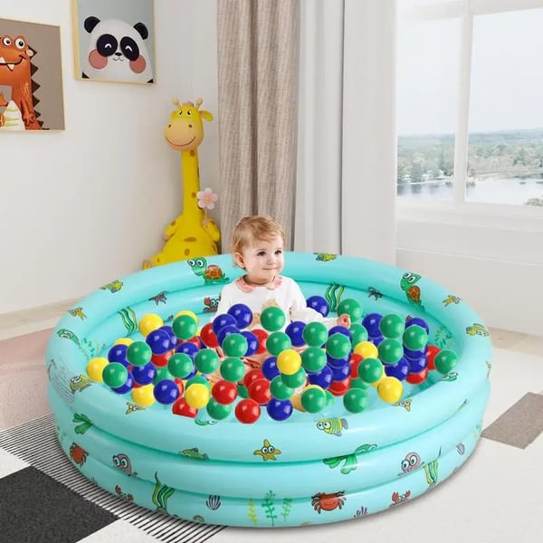 Oppustelig Swimmingpool, Holdbart PVC Materiale, Familievenligt Design, Alsidig Udendørs Brug