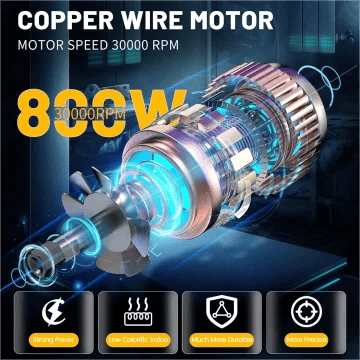 Puukone, 800W Teho, 30000rpm Nopeus,800W
