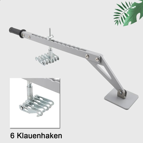 Dentinvetäjä, alumiiniseos, 6-sorminen kynsisuunnittelu, säädettävä jalka ja puristin, EVA-iskunvaimennuspatja, ergonominen kahva
