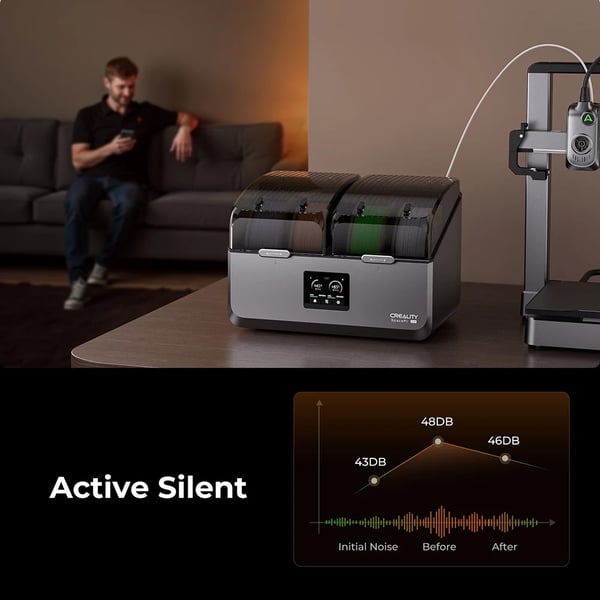Filamenttørrer, 4-Spole Kapacitet, Dobbelt Kammer Temperaturkontrol,SpacePi X4