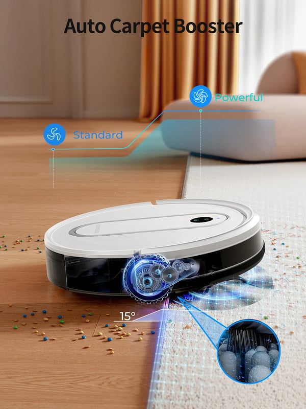 Robotstøvsuger, APP Kontrol, Smart Navigation,Laresar P10