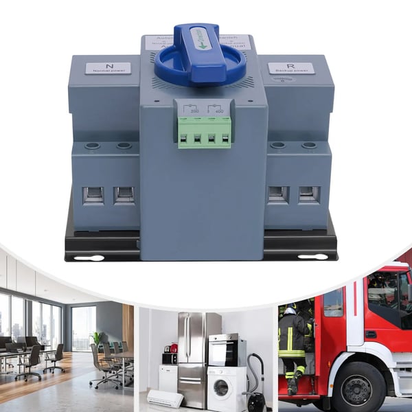 Dual Power Automatic Transfer Switch, 2P, 63A,Blå