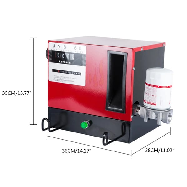 Självprimande dieselpump, 60 L/min maximalt flöde, användarvänlig design,Röd