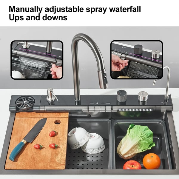 Köksblandare, Vattenfall Design, Digital Temperaturkontroll,TYP A