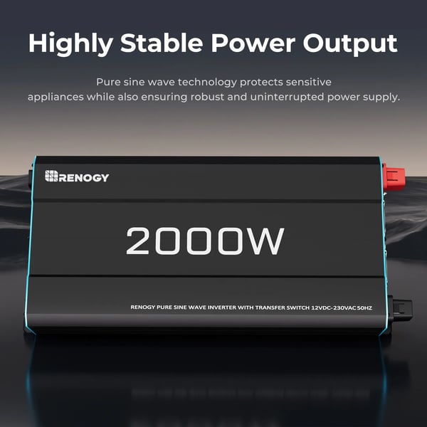 Inverter, 2000W kontinuerlig effekt, 4000W spids, UPS-funktion