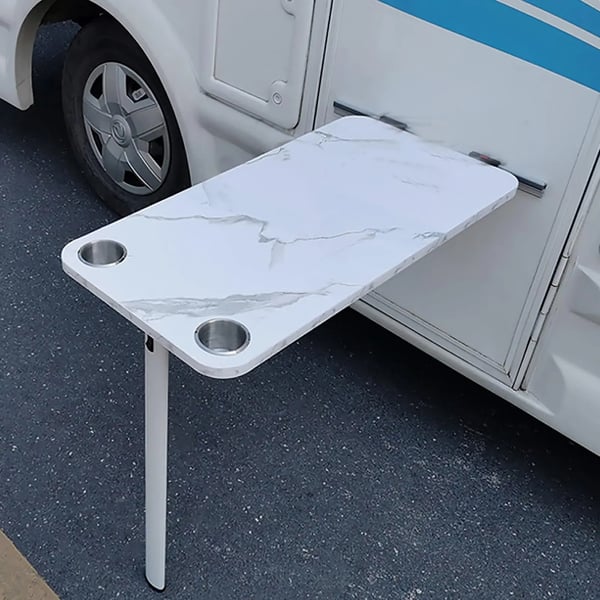 Foldbare Bordben, Aluminiumlegering, 28,5 tommer Højde, Dobbelt Guide Skinner, RV og Båd Kompatibel, Understøtter 220 lbs