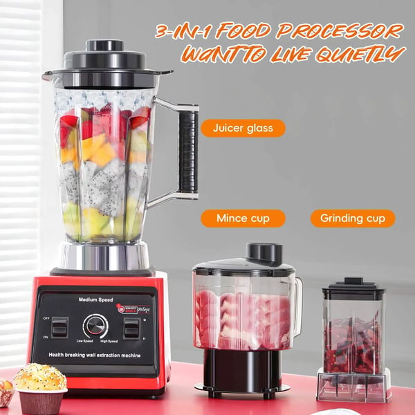 3-i-1 Blender, Multifunktion, 15 Hastighedsindstillinger, EU