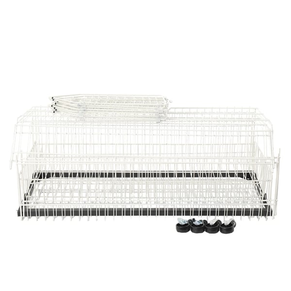 Förvaringskorgställ, 5 lager, 900 x 430 x 1360 mm, Belastning 25 kg per lager, Mobil med hjul, Stapelbar design