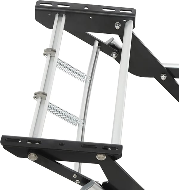 Campingvogn Indgangstrin, Dobbelttrin, Skridsikker, Letvægts Aluminiumlegering,HVID