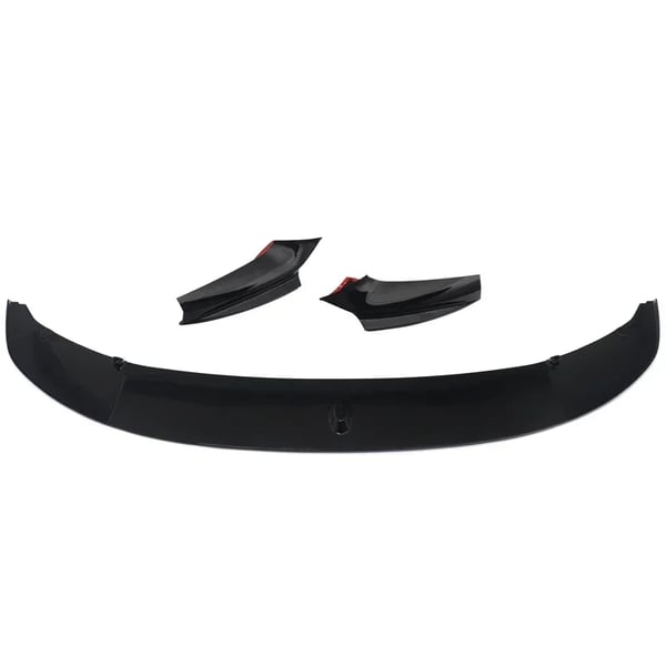Front Lip Diffuser, Holdbart ABS Plastik, Nem Installation,glansende sort