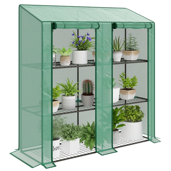 Havehus, Vandtæt stof, 143 cm x 46 cm x 141/151 cm, Kompatibel med forskellige haveplanter, Giver beskyttelse mod vejrfaktorer