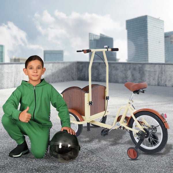 Trehjulet cykel, Ramemateriale: Højkulstofstål, Hjulstørrelse: 12 tommer, Sædejusteringsområde: 21,65 til 27,56 tommer, Armlænsjusteringsområde: 25