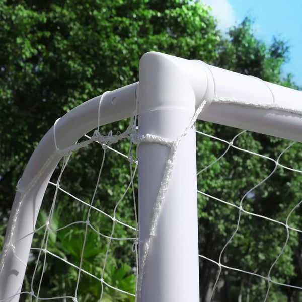 Fodboldmål, Vejrbestandig UPVC, 244 x 155 x 90 cm, Nem montering, Letvægtsdesign, Egnet til indendørs og udendørs brug