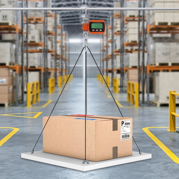 Bærbar Elektronisk Kranvægt, 500 kg Kapacitet, HD LCD Skærm,Orange