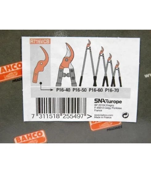 Udskiftningsblad til beskærersaks, højkulstofstål, længde 20 cm, bladlængde 5 cm, præcisionsskæring, ergonomisk håndtag