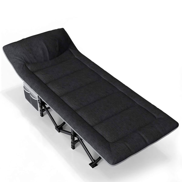 Nordcore Campingseng Premium, Svart-210x80x40cm - maks 280kg Nordcore Campingseng Premium, Svart-210x80x40cm - maks 280kg