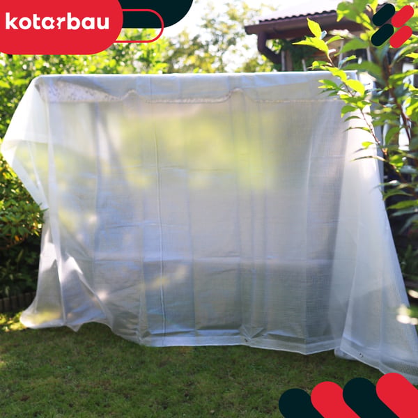 Kotarbau presenning skyddande överdrag starkt tjockt universell förstärkt vattentätt transparent växthus 120 g/m² 2x4 m