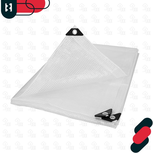 Kotarbau presenning skyddande överdrag starkt tjockt universell förstärkt vattentätt transparent växthus 120 g/m² 2x4 m