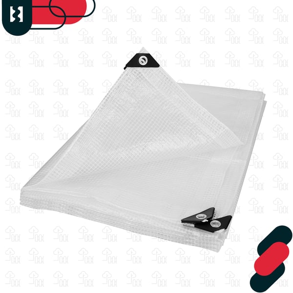 KOTARBAU presenning skyddande överdrag starkt tjockt universell förstärkt vattentät transparent växthus 120 g/m² 4x6 m