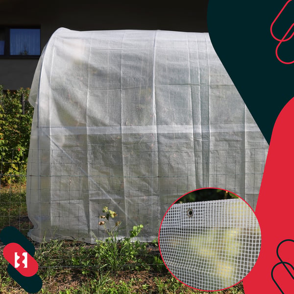 KOTARBAU presenning skyddande överdrag starkt tjockt universell förstärkt vattentät transparent växthus 120 g/m² 4x6 m