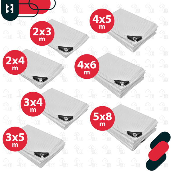 Kotarbau presenning skyddande överdrag starkt tjockt universell förstärkt vattentätt transparent växthus 120 g/m² 2x4 m