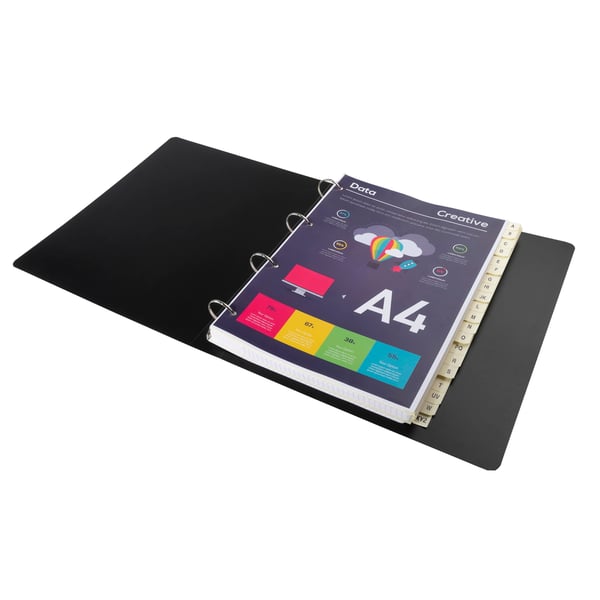 Exacompta 10x trykte indekser, A4, 155gsm, 20 dele A til Z - elfenben 1120E