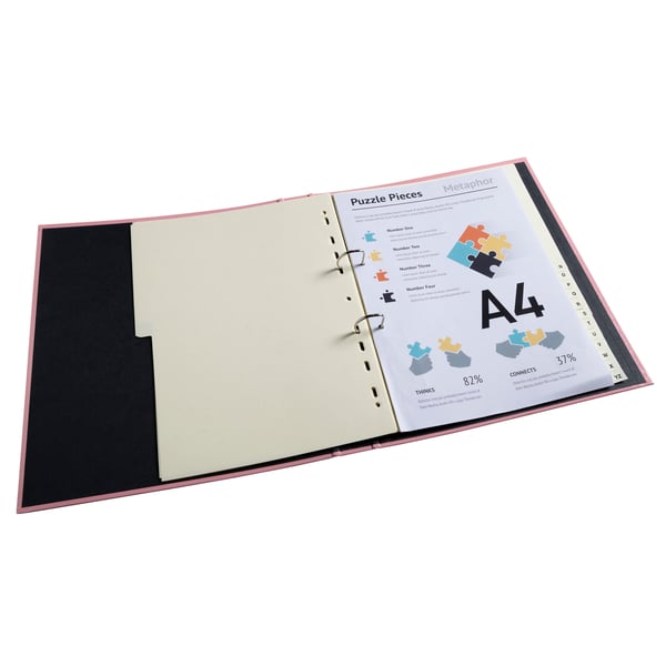 Exacompta 10x trykte indekser, A4, 115gsm, 24 dele A til Z - elfenben 1124E
