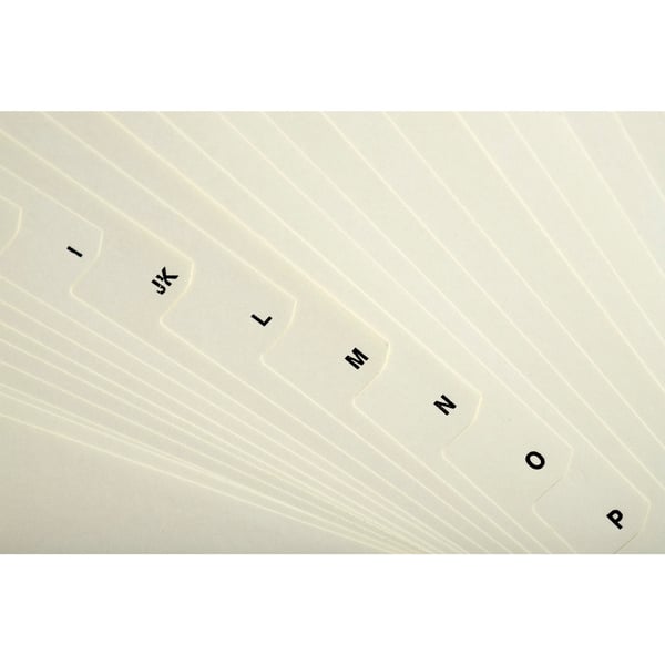 Exacompta 10x trykte indekser, A4, 115gsm, 24 dele A til Z - elfenben 1124E