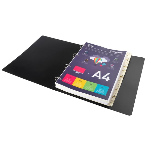 Exacompta 5x trykte indekser, A4, 115gsm, 26 del A til Z - elfenben 1126E