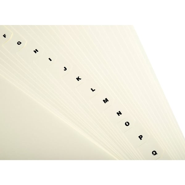 Exacompta 5x trykte indekser, A4, 115gsm, 26 del A til Z - elfenben 1126E