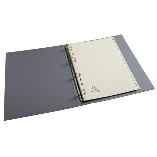 Exacompta 5x trykte indekser, A4, 115gsm, 26 del A til Z - elfenben 1126E
