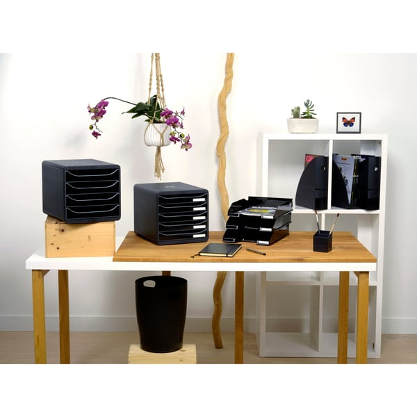 Exacompta 6x EcoBlack COMBO genbrugte A4 brevbakke - Sort 113014D