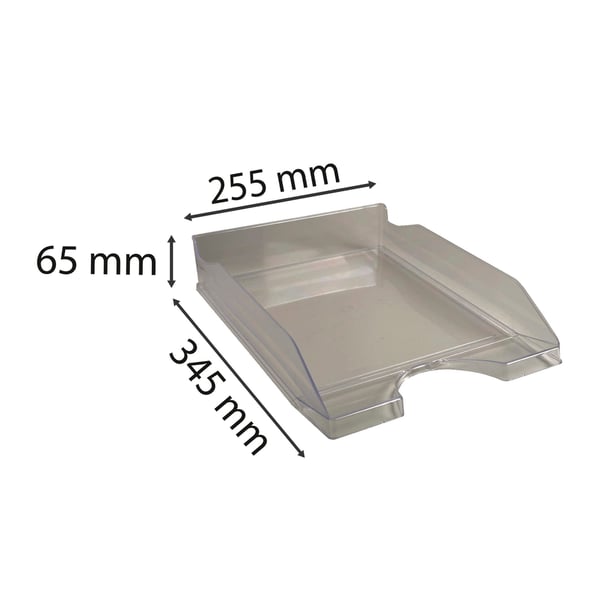Exacompta 10x ECOTRAY Economy brevbakke (A4) - grå transparent 12327D