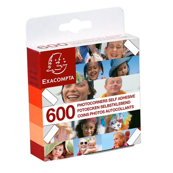 Exacompta 10x selvklaebende fotohjørner - Krystal 12990E
